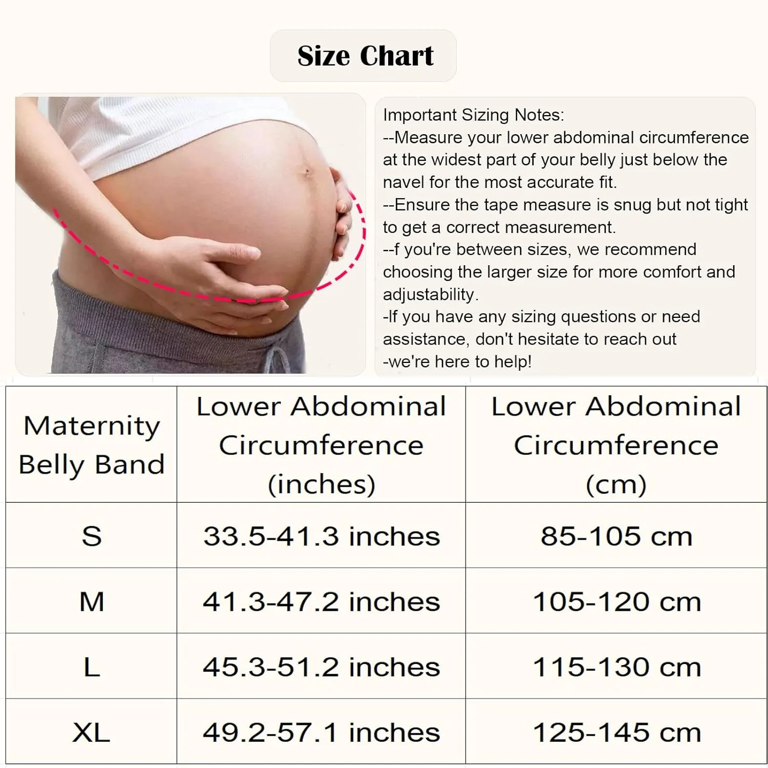 Pregnancy Belly Band for Pregnant Women Maternity Belly Band with Adjustable Straps Belly Support Bands - Maternity Belt, Black,L