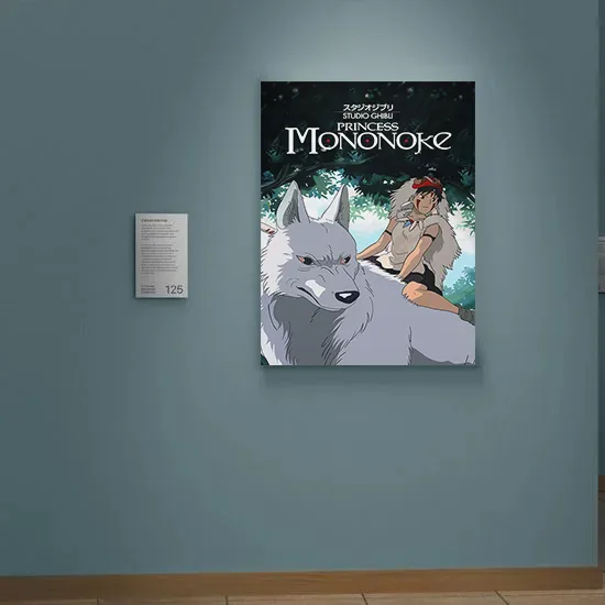 Princess Mononoke Canvas Print | Film | Anime | Studio Ghibli | Forest Spirit | Ashitaka | Nature | Japanese | Wall Art