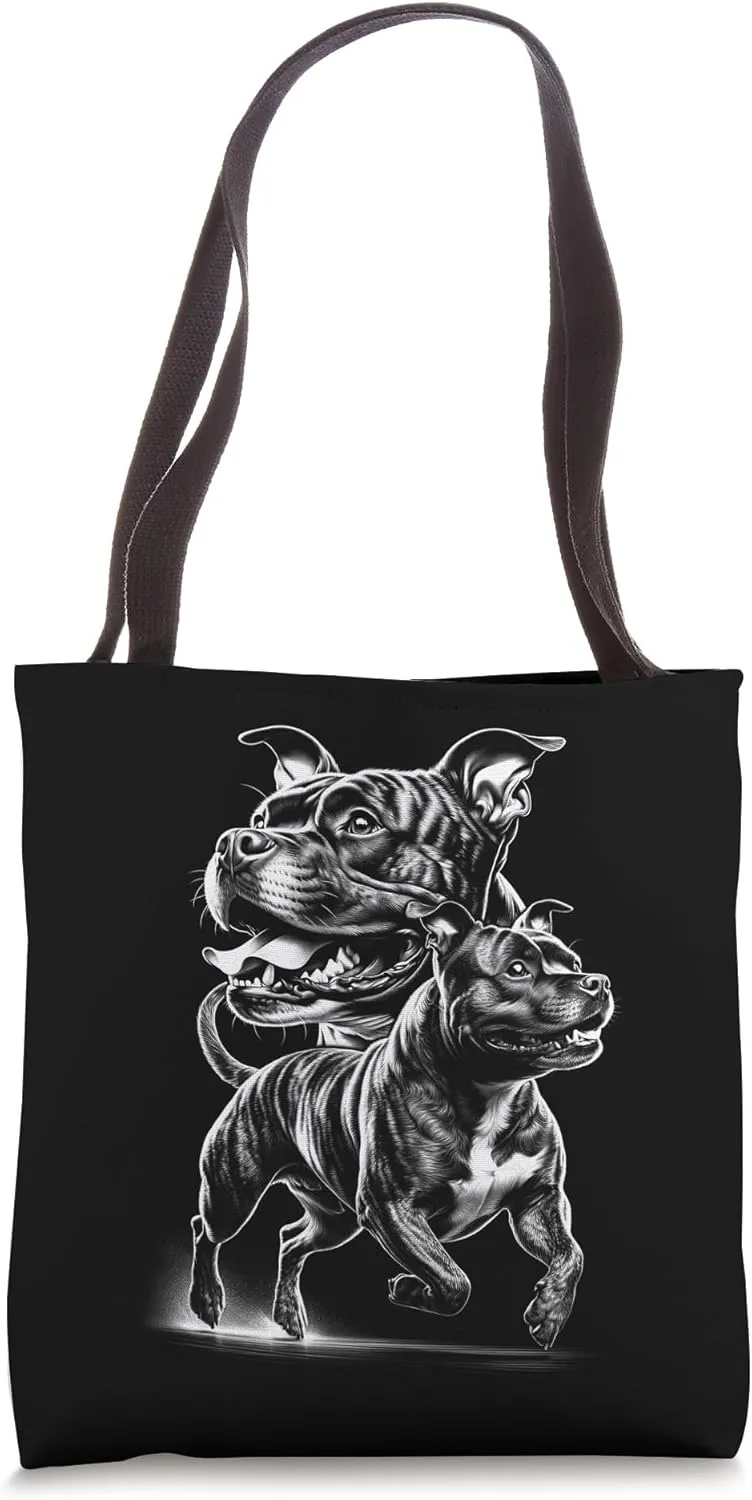 Proud Playful Staffordshire Bull Terrier Tote Bag
