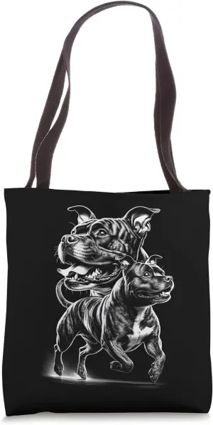 Proud Playful Staffordshire Bull Terrier Tote Bag