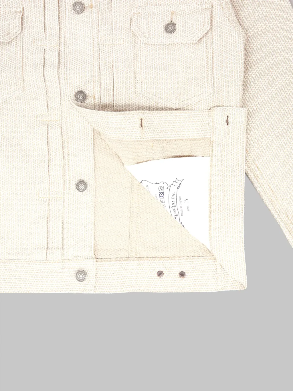 Pure Blue Japan 6220-IV Sashiko Type II Jacket Ivory/Beige