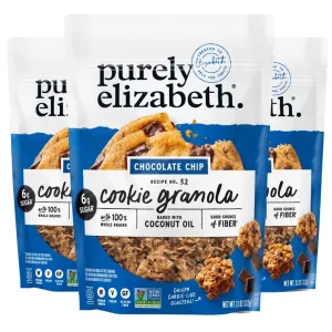 Purely Elizabeth Cookie Granola Chocolate Chip 11 OZ (3 Pack)