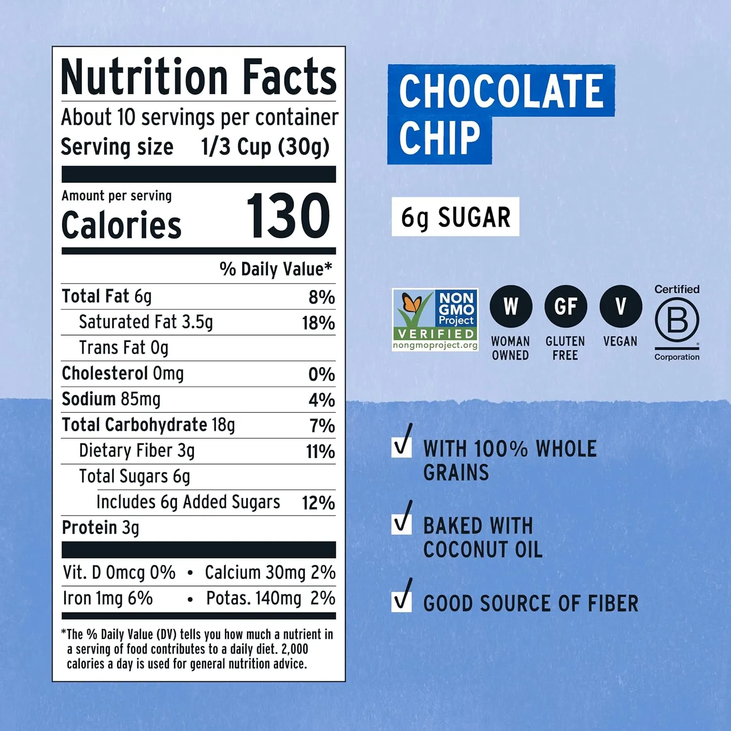 Purely Elizabeth Cookie Granola Chocolate Chip 11 OZ (3 Pack)