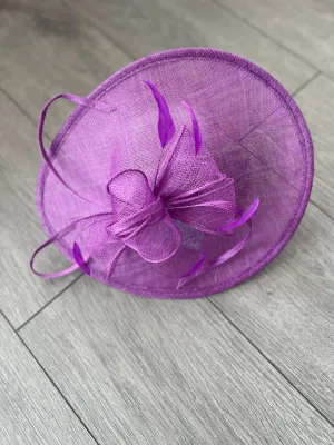 Purple Teardrop Disc Fascinator