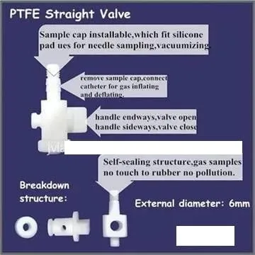 PVF Gas Sampling Bags for Solid VOCs Residual Detection Single PTFE Valve 0.5L 1L 2L 3L 4L 5L 8L 10L Pack of 1(2L)