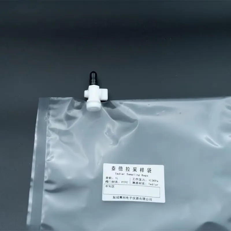 PVF Gas Sampling Bags for Solid VOCs Residual Detection Single PTFE Valve 0.5L 1L 2L 3L 4L 5L 8L 10L Pack of 1(2L)