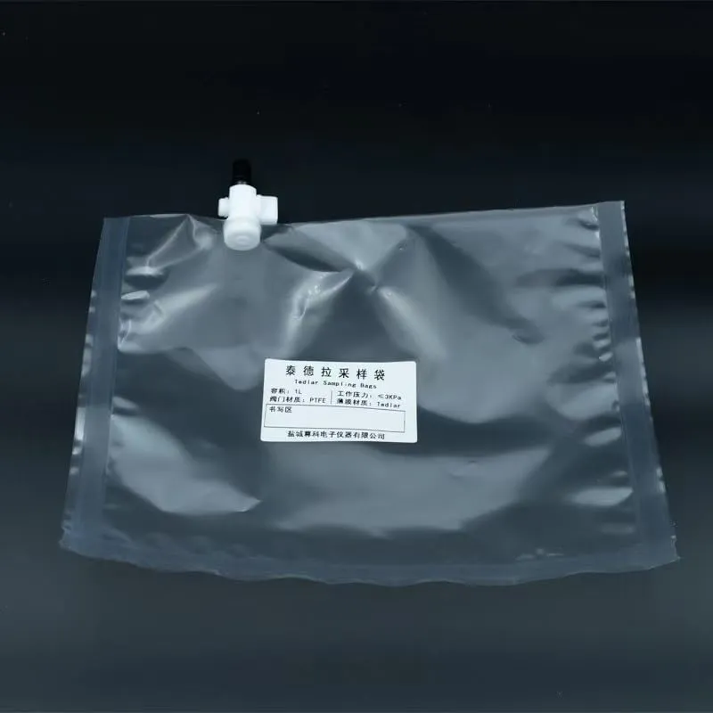 PVF Gas Sampling Bags for Solid VOCs Residual Detection Single PTFE Valve 0.5L 1L 2L 3L 4L 5L 8L 10L Pack of 1(2L)