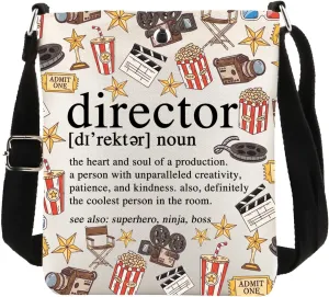 PWHAOO Future Director Gift Director Definition Crossbody Bag Director Appreciation Gift Travel Bag Media Graduation Gift