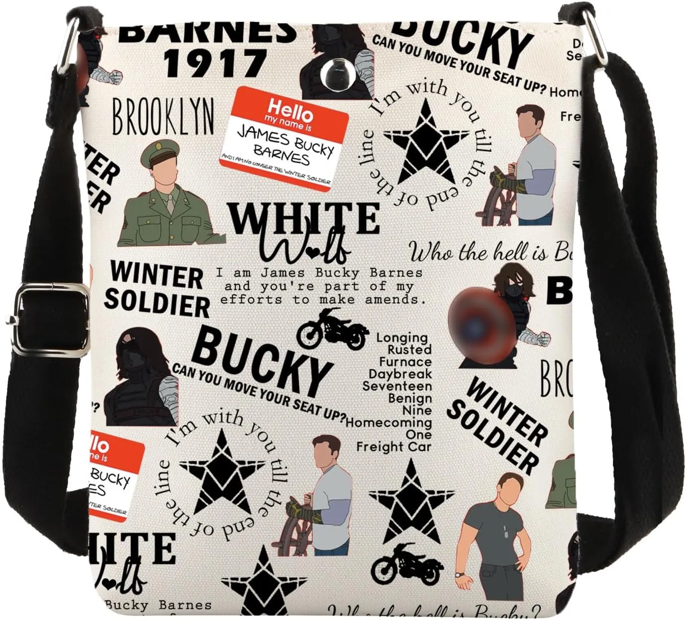 PWHAOO Movie Inspired Gift Movie Quotes Crossbody Bag Movie Fan Travel Bag Movie Merch