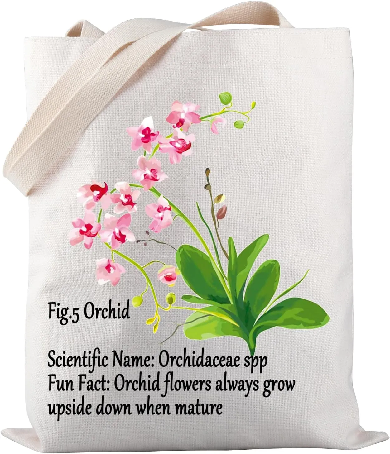 PWHAOO Orchid Flower Tote Bag Orchid Plant Grower Tote Bag Orchid Flower Lover Gift Nature Lover Gift