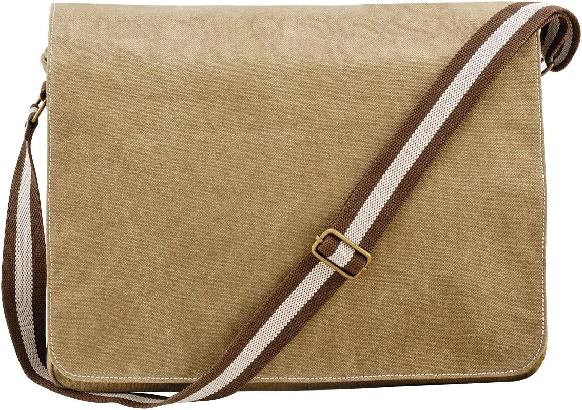 Quadra Vintage Canvas Despatch Bag - 3.6 Gal (One Size) (Sahara)
