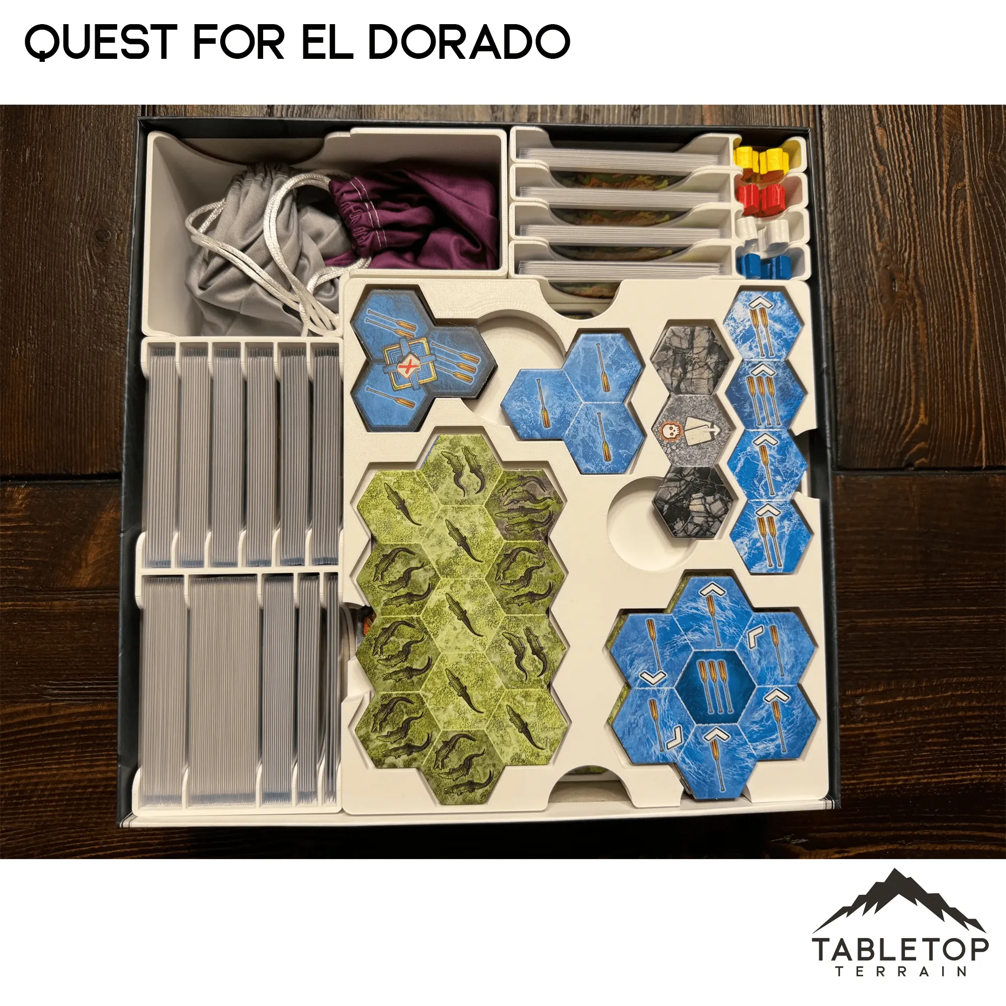 Quest for El Dorado (Lautapelit) Board Game Insert / Organizer