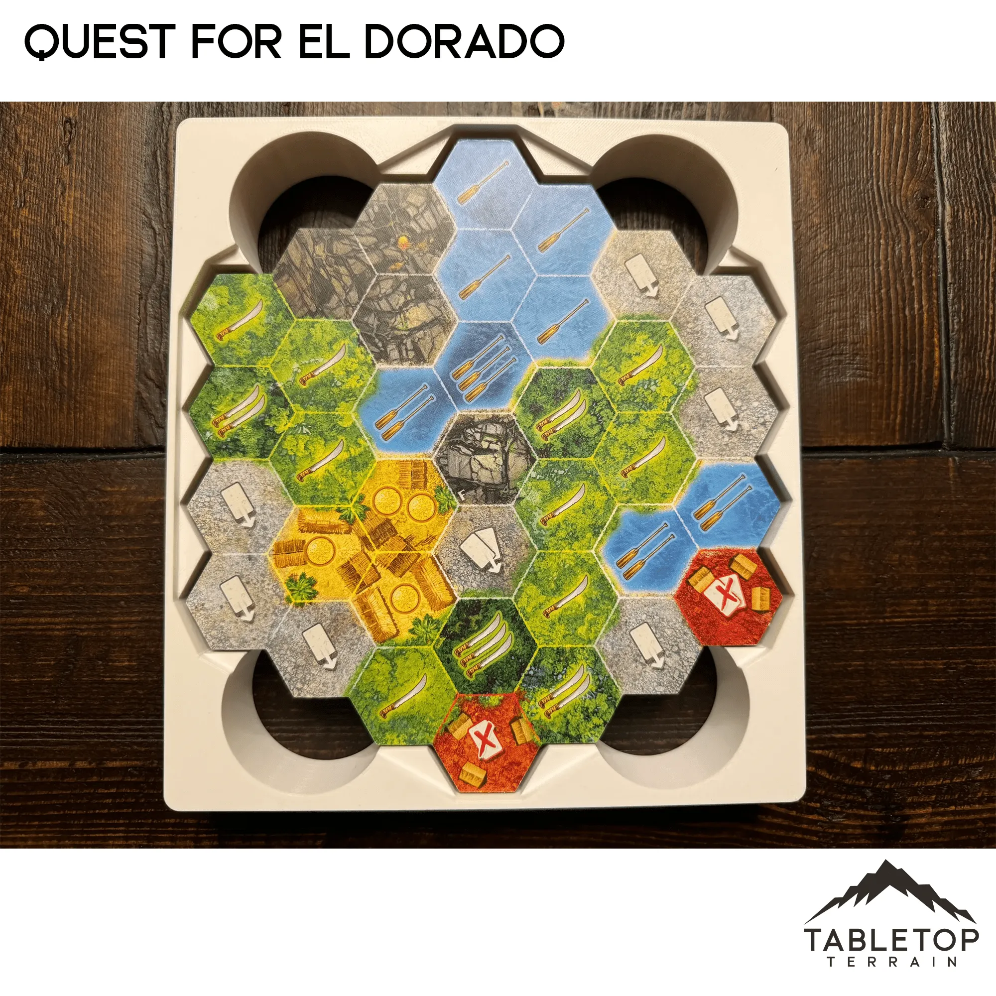 Quest for El Dorado (Lautapelit) Board Game Insert / Organizer