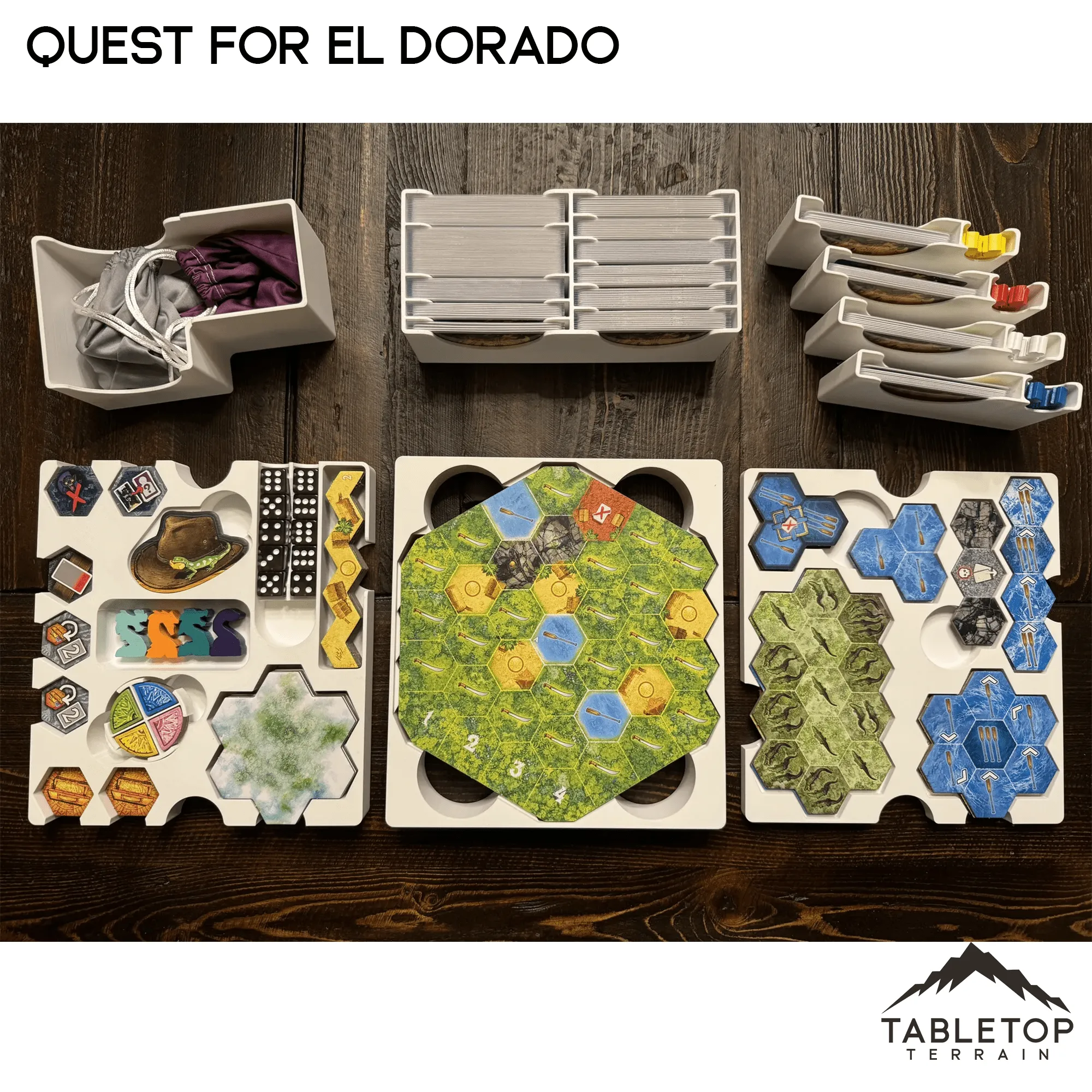 Quest for El Dorado (Lautapelit) Board Game Insert / Organizer