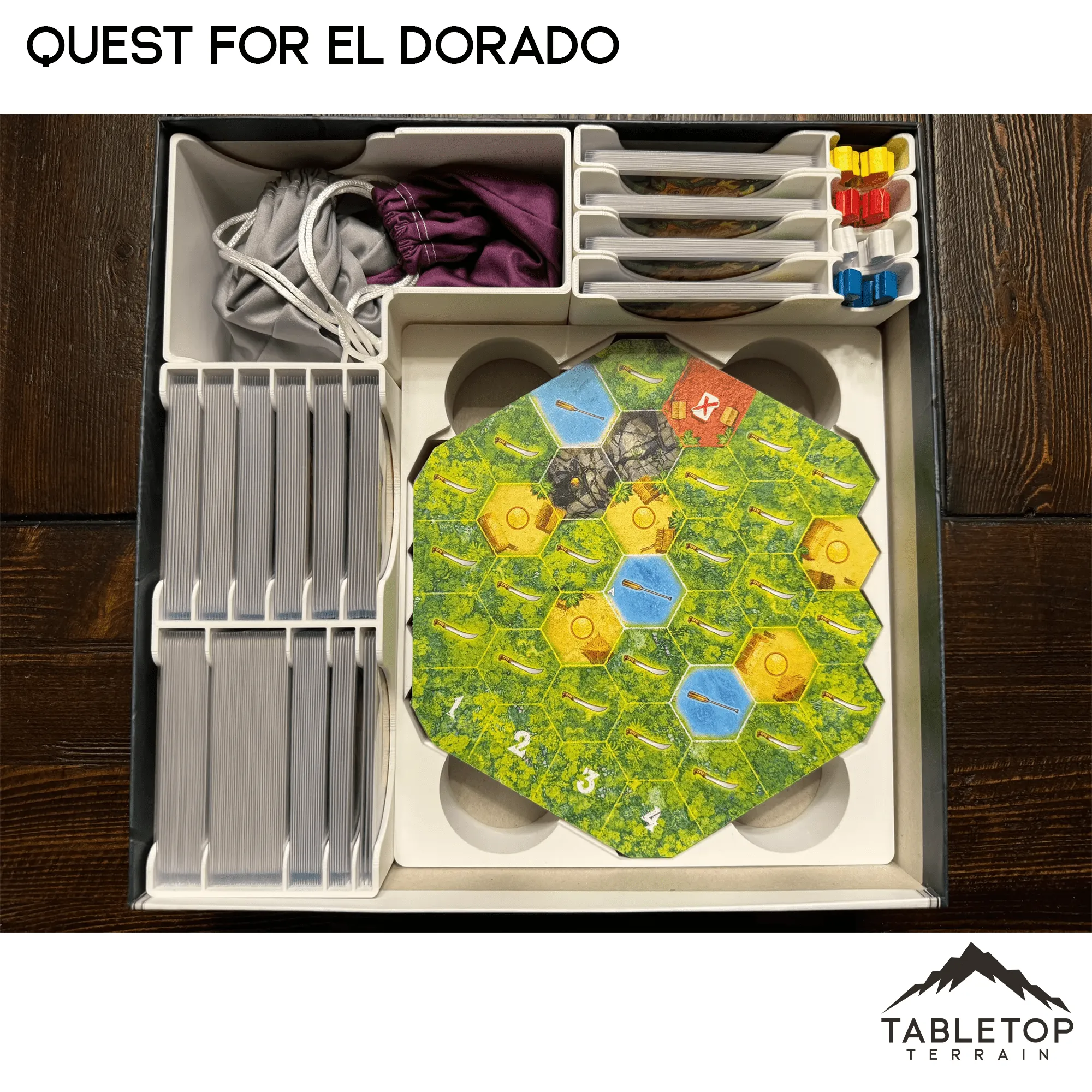 Quest for El Dorado (Lautapelit) Board Game Insert / Organizer