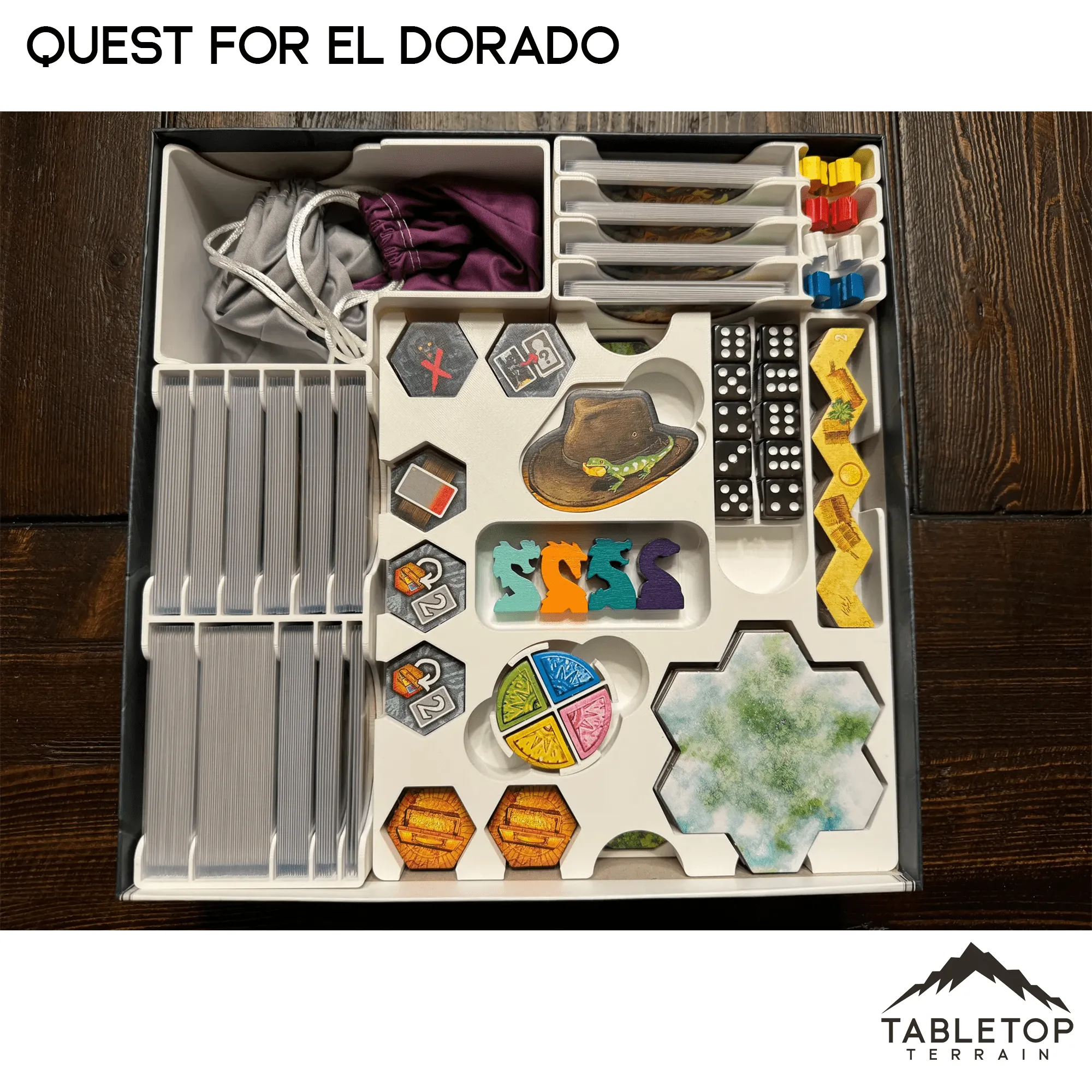 Quest for El Dorado (Lautapelit) Board Game Insert / Organizer