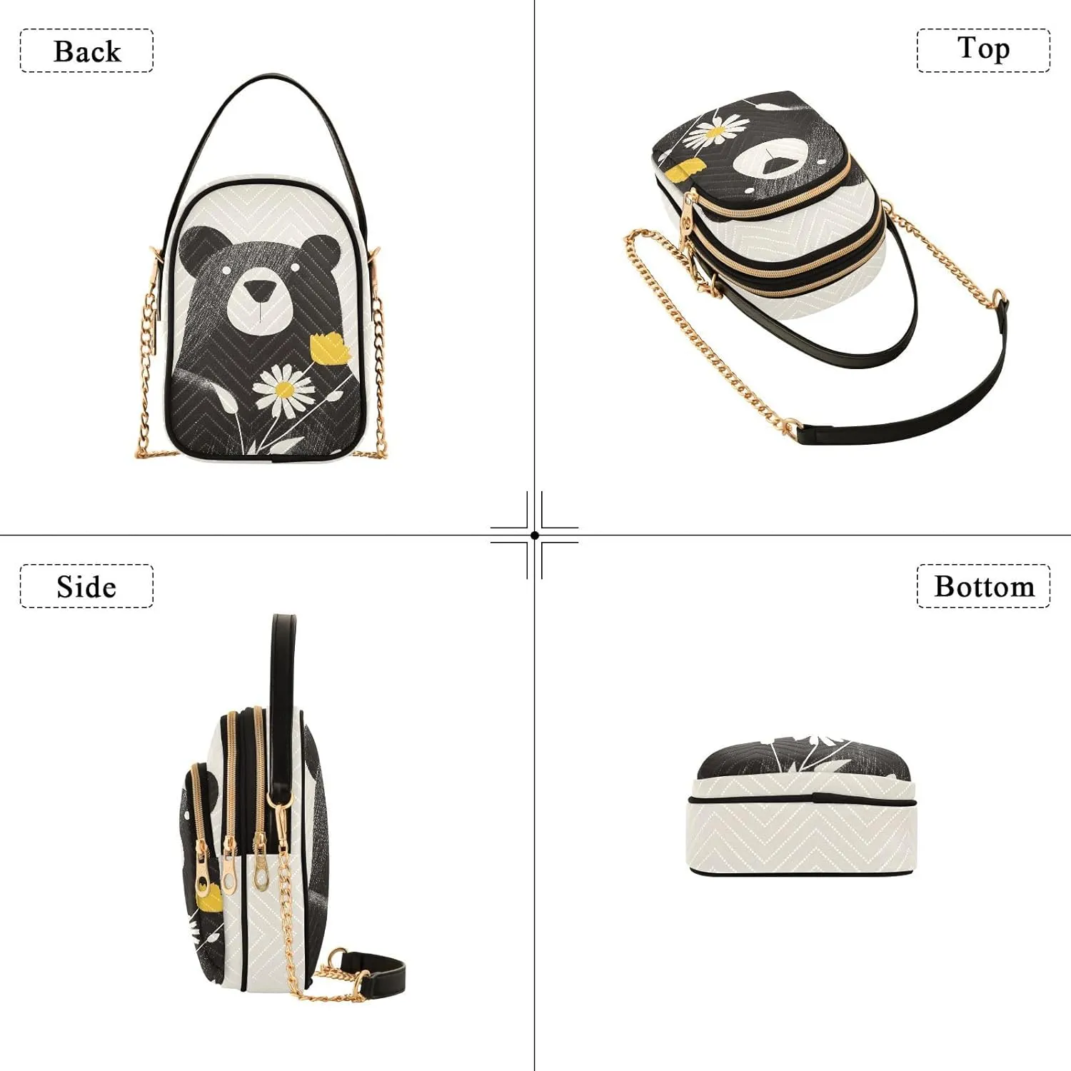 Quilted Crossbody Bags for Women Trendy, Women's Crossbody Handbags Butterfly Travel Cell Phone Purses Bags