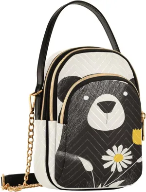 Quilted Crossbody Bags for Women Trendy, Women's Crossbody Handbags Butterfly Travel Cell Phone Purses Bags