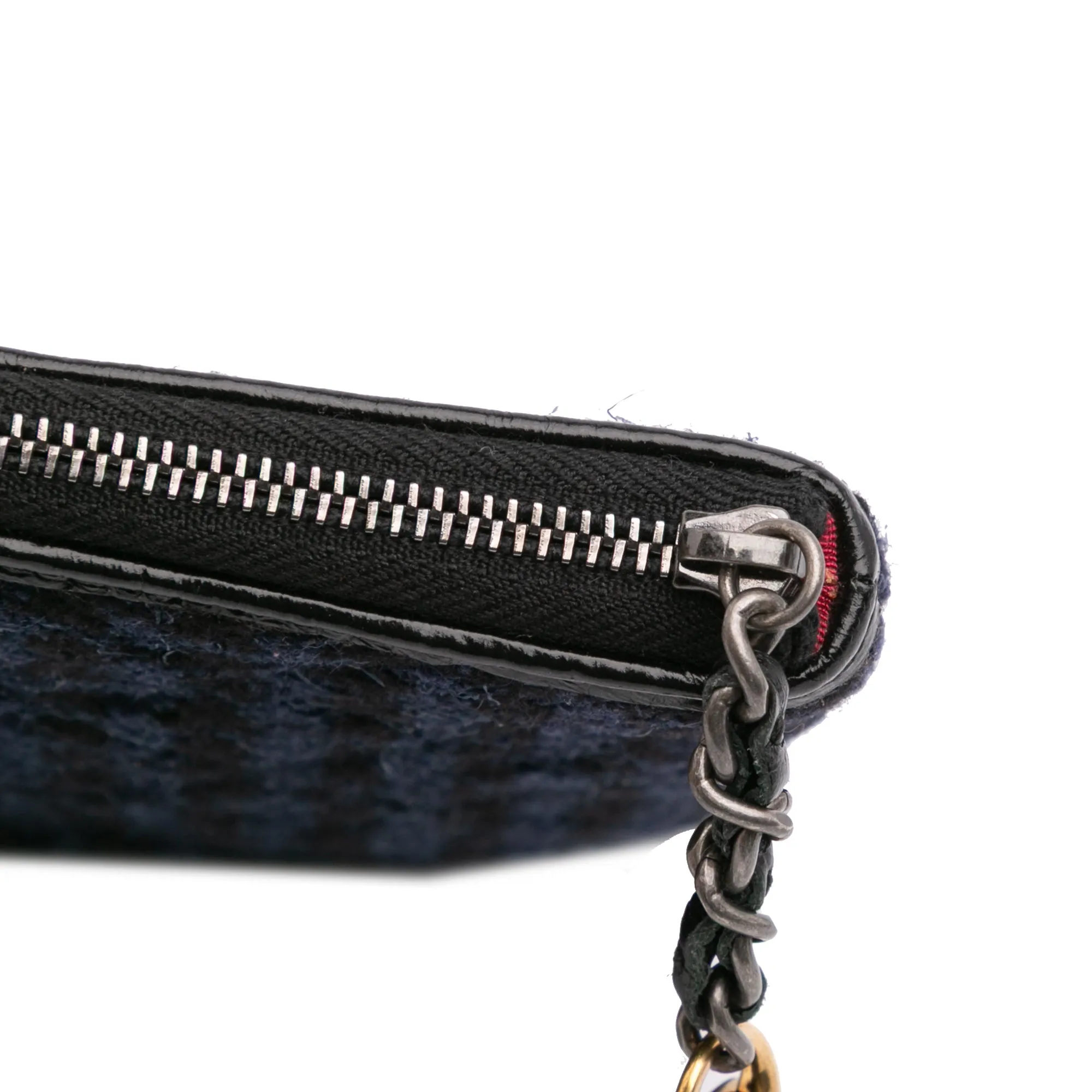 Quilted Tweed and Calfskin Embroidered Gabrielle Clutch