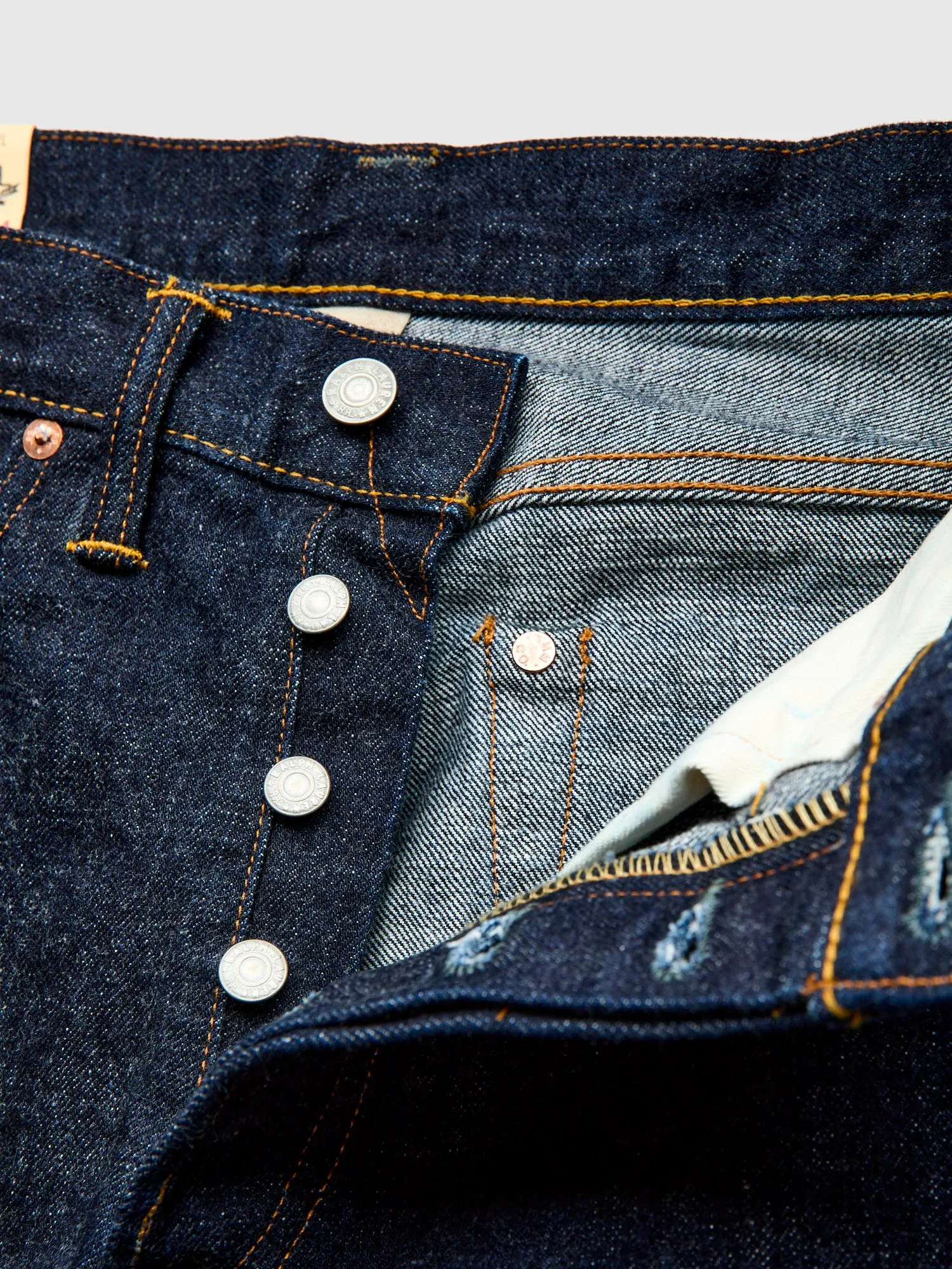 "East-West" 16oz Rinsed Selvedge Denim - Full Straight Fit