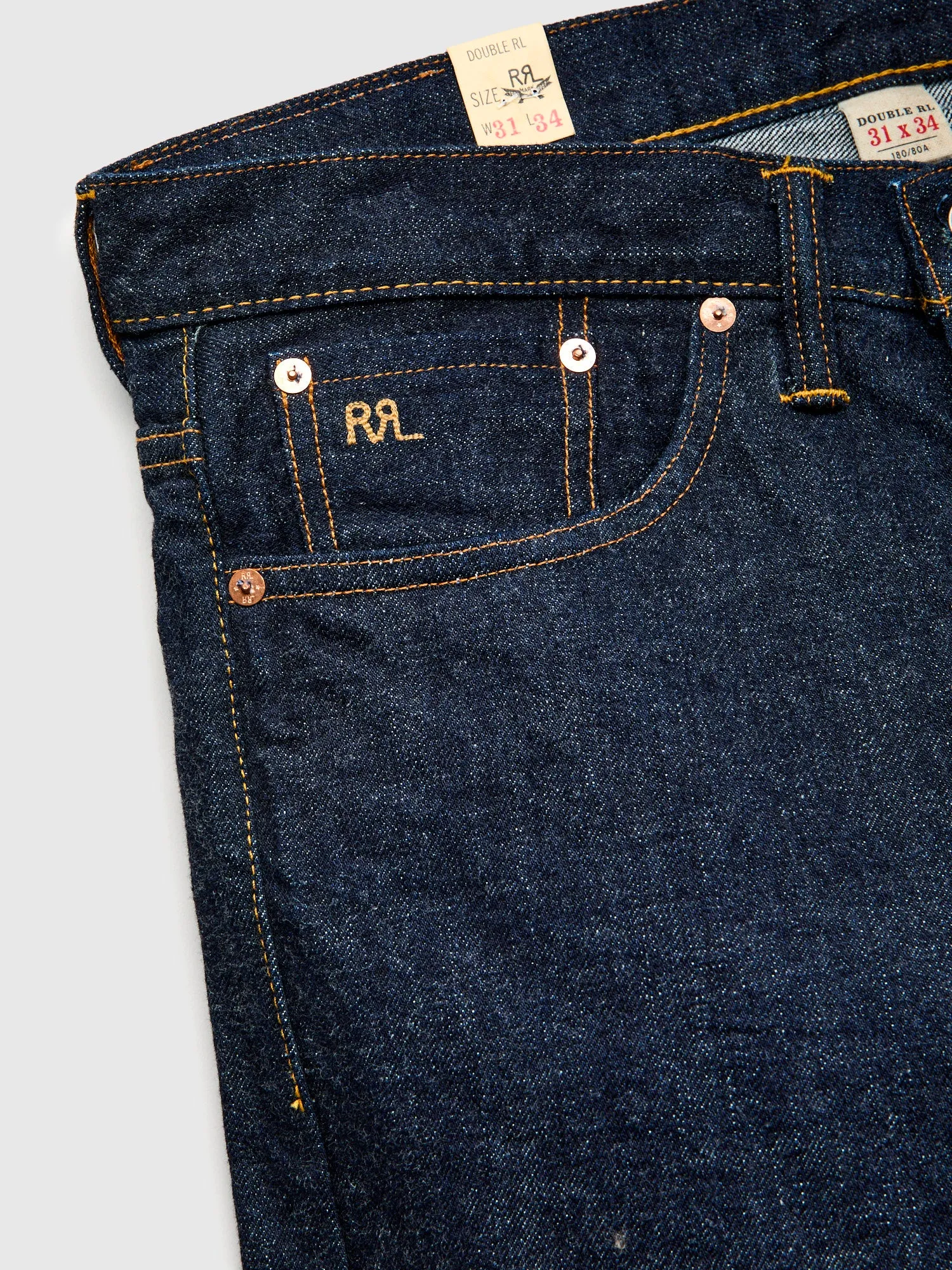 "East-West" 16oz Rinsed Selvedge Denim - Full Straight Fit