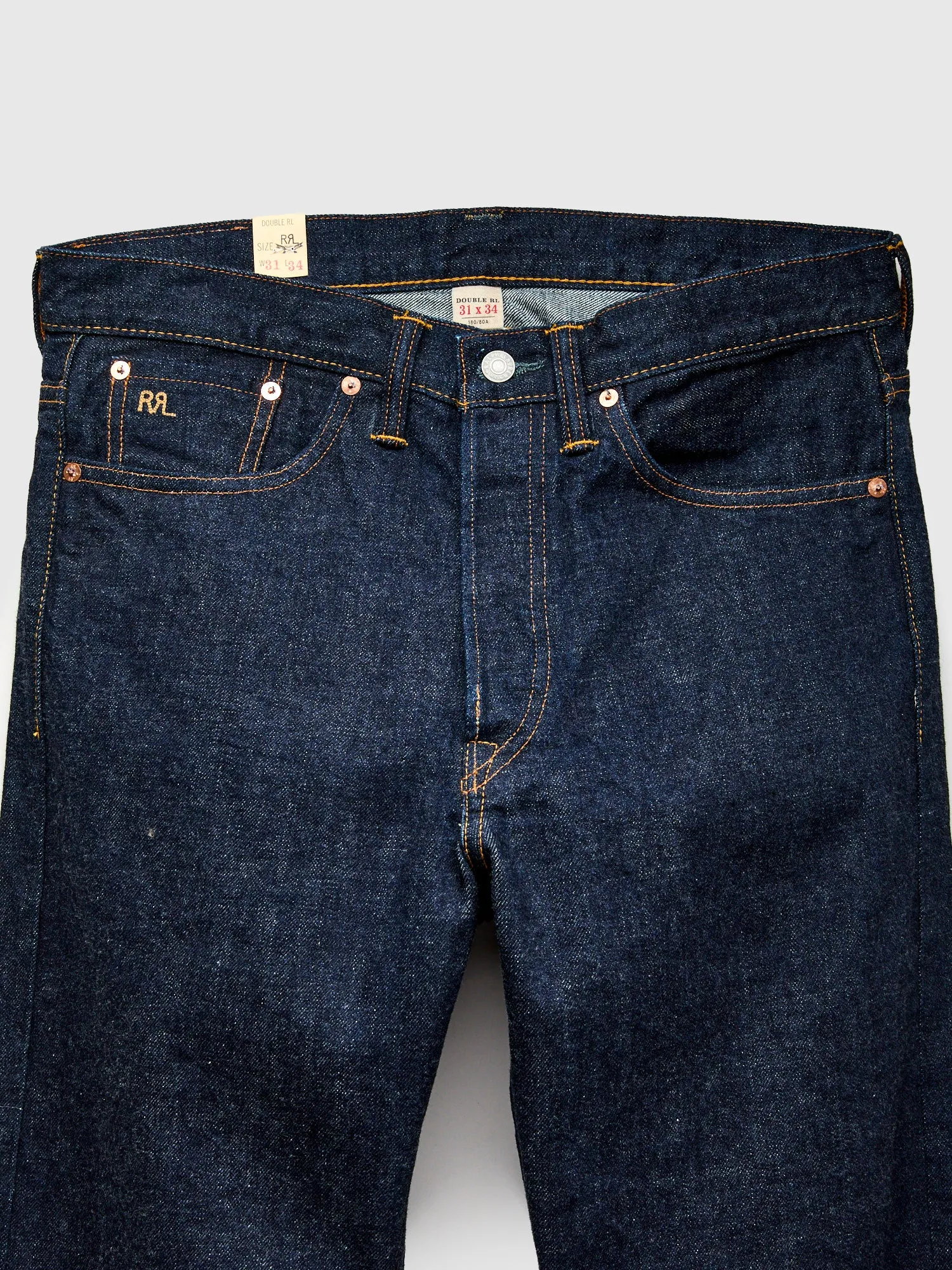 "East-West" 16oz Rinsed Selvedge Denim - Full Straight Fit