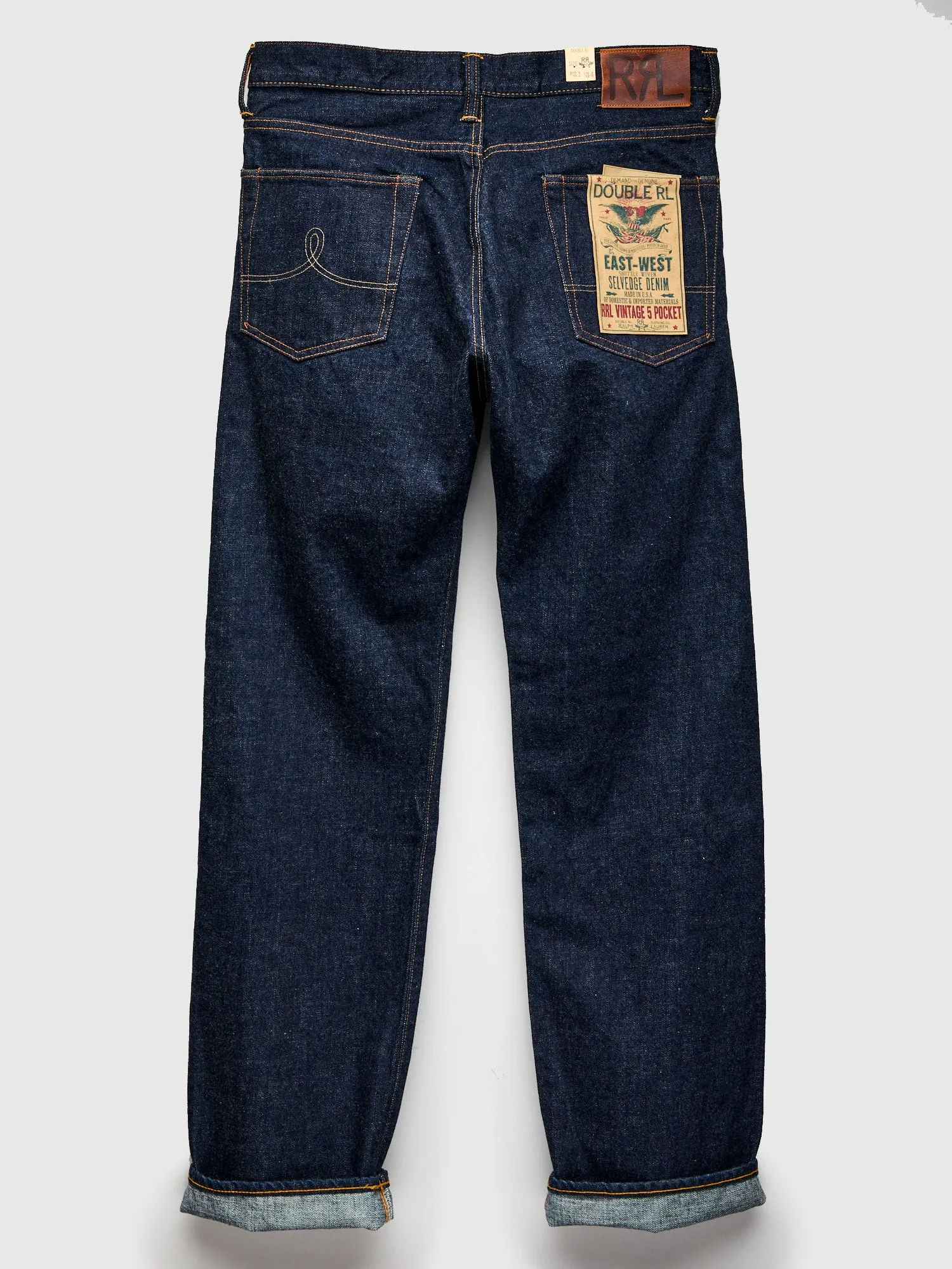 "East-West" 16oz Rinsed Selvedge Denim - Full Straight Fit