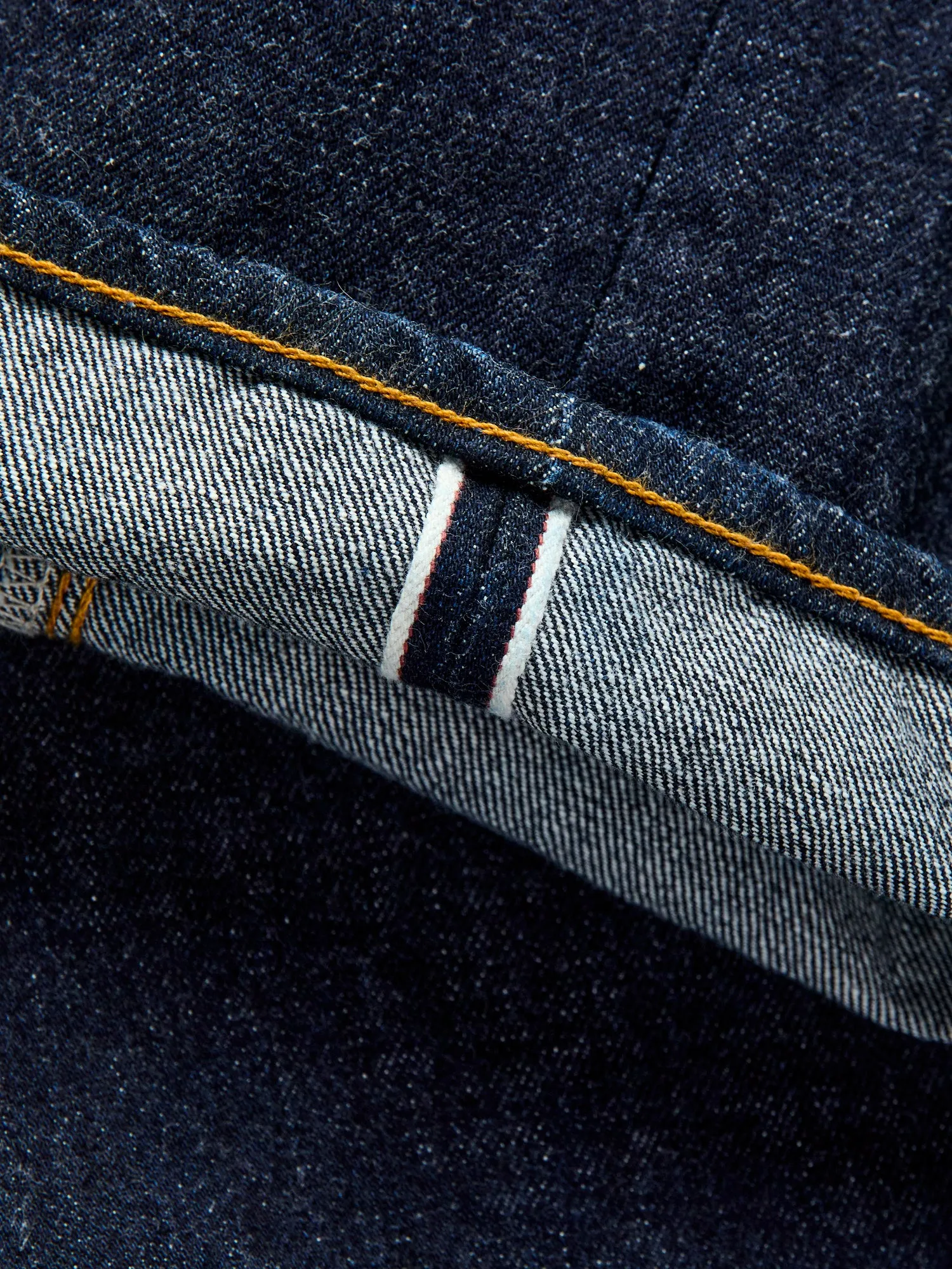 "East-West" 16oz Rinsed Selvedge Denim - Full Straight Fit