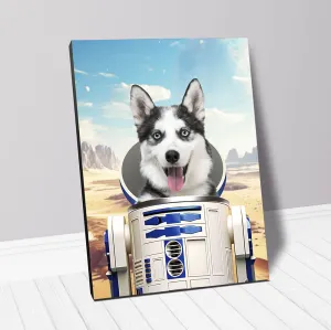 R.2.D.TOO - R2D2 & Star Wars Inspired Custom Pet Portrait Canvas