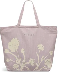 RADLEY London Blooming Lovely Responsible Small Ziptop Reusable Recycled Canvas Crook Tote Bag