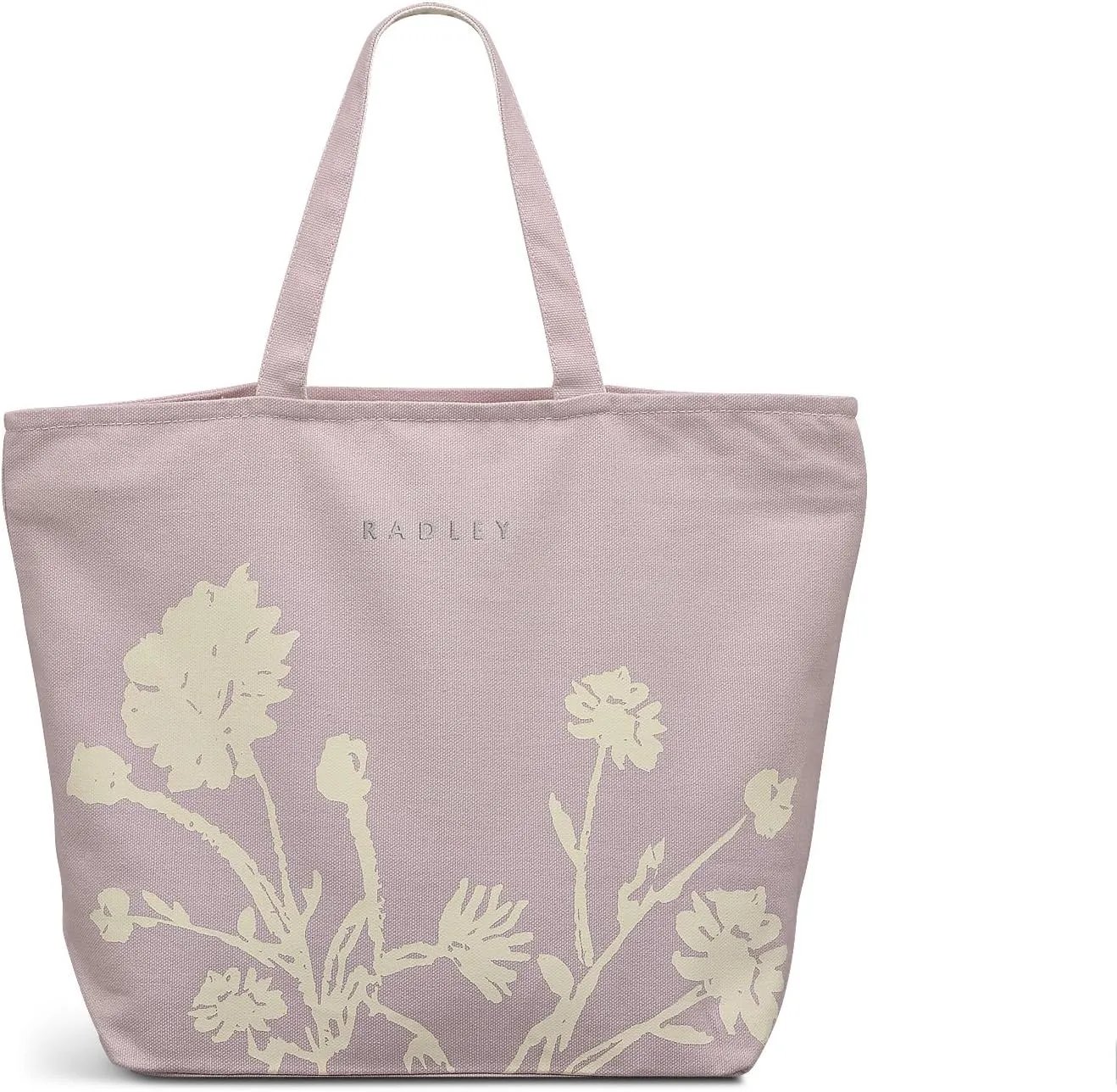 RADLEY London Blooming Lovely Responsible Small Ziptop Reusable Recycled Canvas Crook Tote Bag