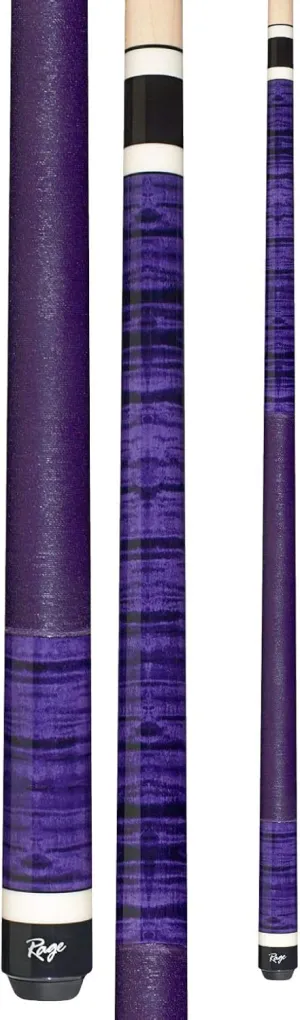 RAGE 58" 2-Piece Billiard Pool Cue Stick, Purple, 19oz