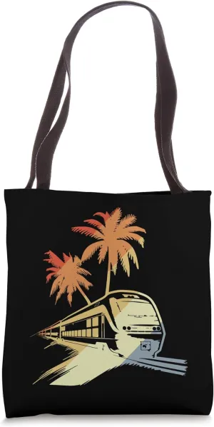 Railroad Portrait Railway Fan Tote Bag