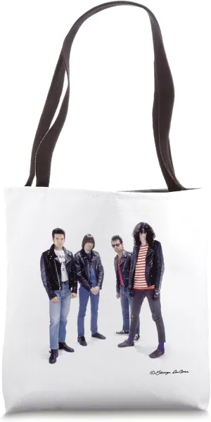 Ramones Punk Band Portrait With Clement Burke George DuBose Tote Bag
