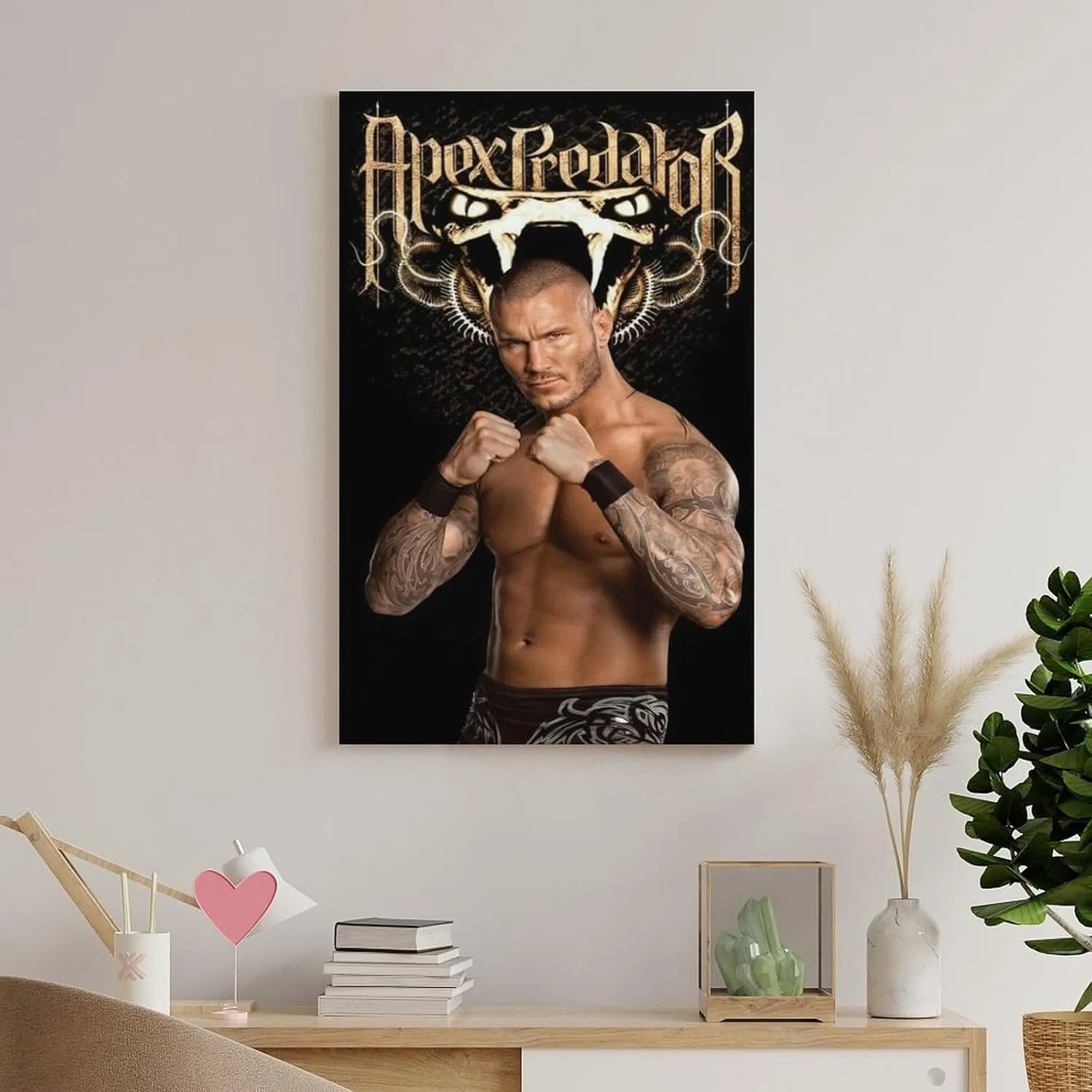 Randy Orton Wrestler Wrestler Snake Canvas Poster (8) Posters Wall Art Painting Canvas Living Room Prints Bedroom Decor Poster Artworks 16x24inch(40x60cm)