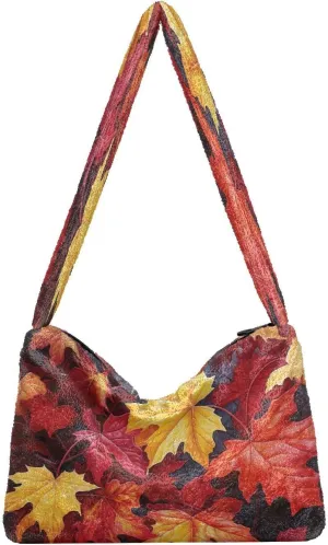 Red Bird Sitting on Branch with Flowers Woman Shoulder Bag, Shoulder Bag 13 Inch, Shoulder Bags for Women