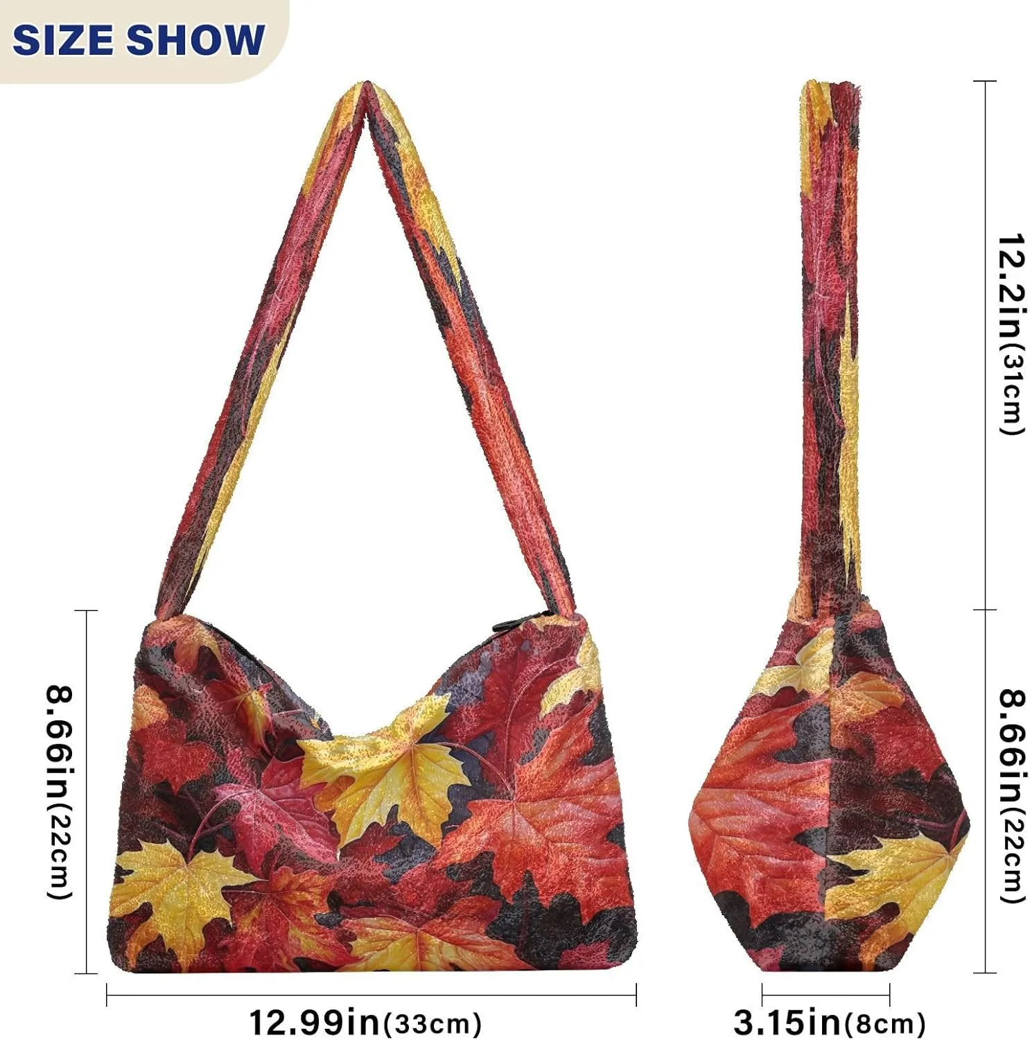 Red Bird Sitting on Branch with Flowers Woman Shoulder Bag, Shoulder Bag 13 Inch, Shoulder Bags for Women
