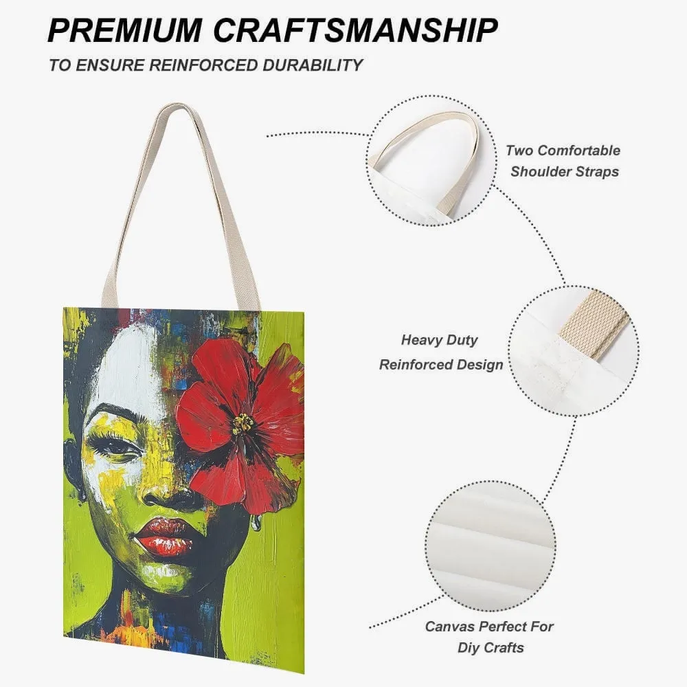 Red Rose Canvas Tote Bag