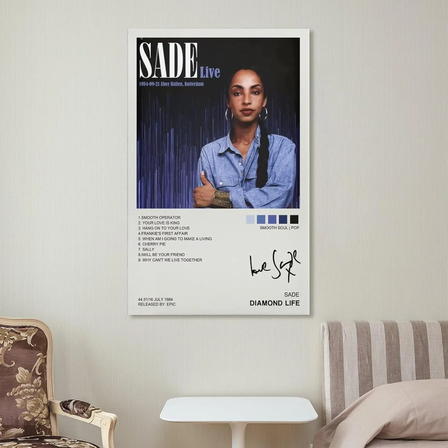 Redamancy Sade Poster Canvas Wall Art For Room Aesthetic And Decor (22) Poster For Bedroom Living Room Bathroom Kitchen Office Decor 20x30inch(50x75cm) Unframe-style