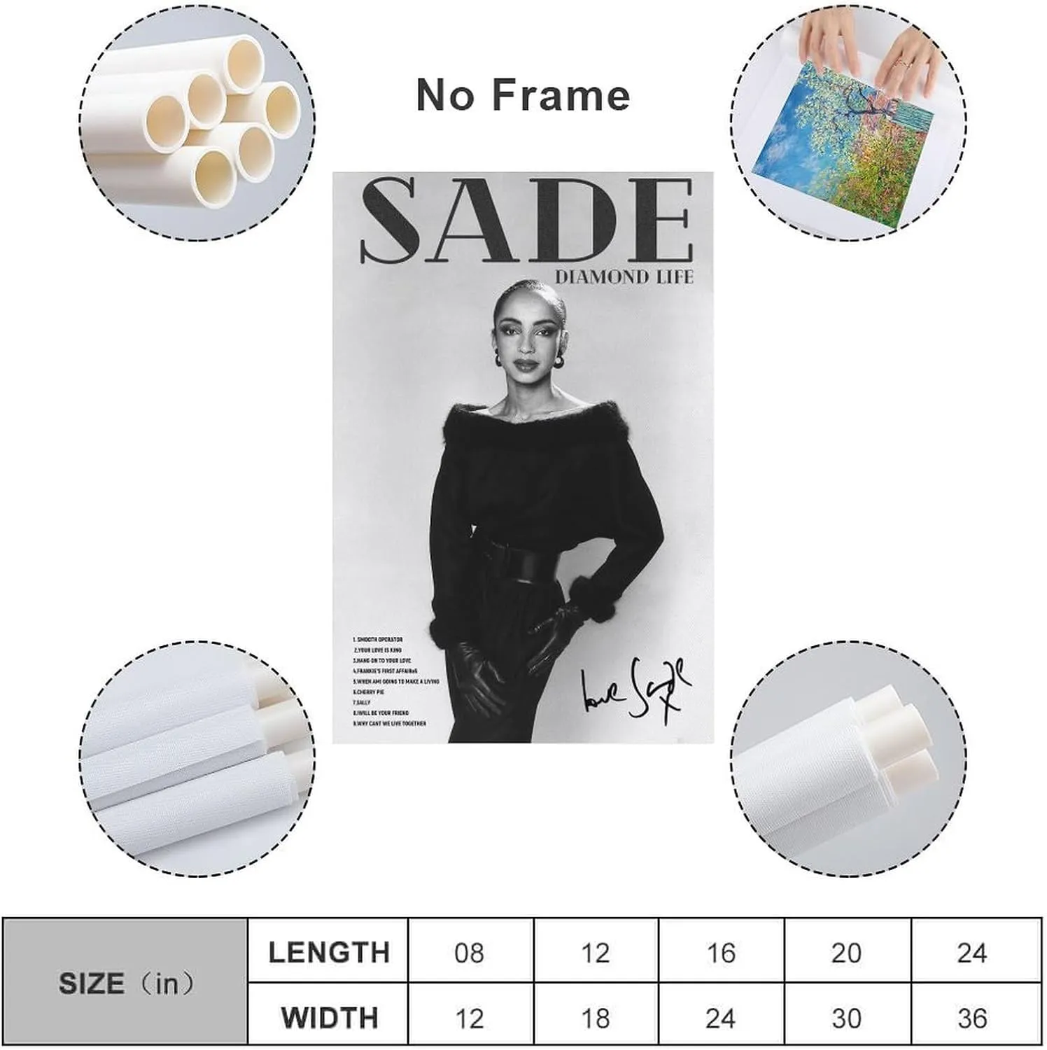 Redamancy Sade Poster Canvas Wall Art For Room Aesthetic And Decor (30) Poster For Bedroom Living Room Bathroom Kitchen Office Decor 20x30inch(50x75cm) Unframe-style