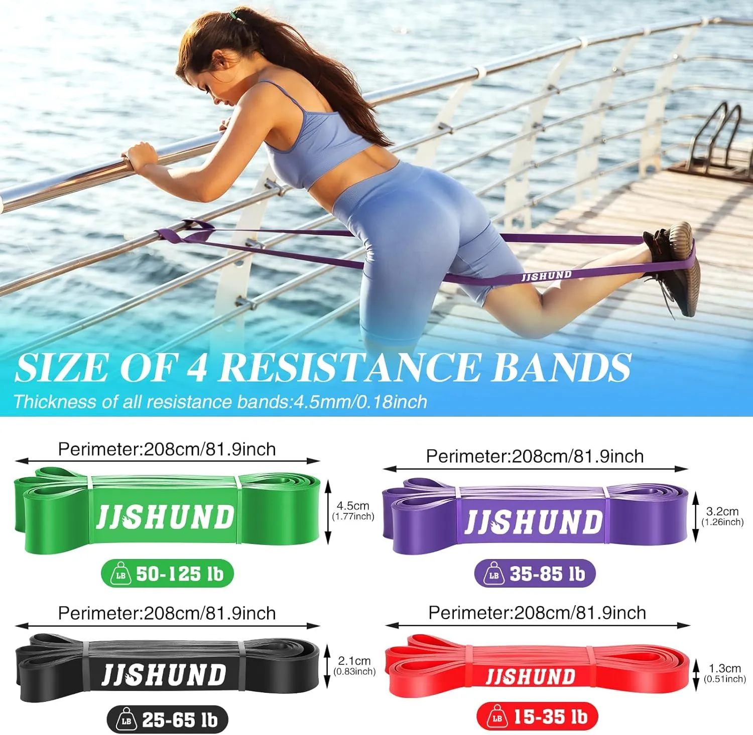 Resistance Bands, Pull Up Assistance Bands Pull Up Bands Exercise Bands for Men Women, Workout Bands for Working Out, Muscle Strength Training, Body Stretching