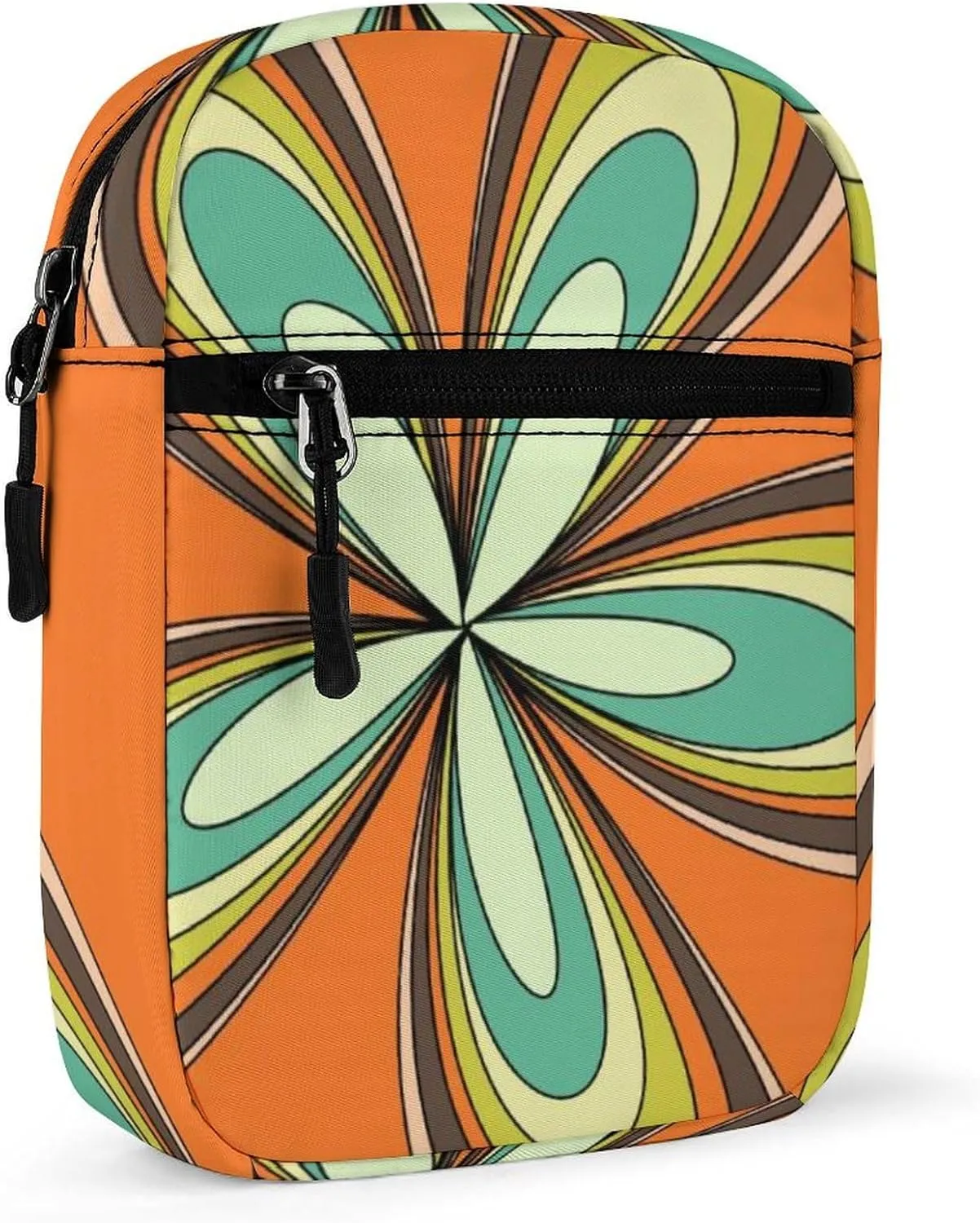 Retro Spring Hippie Flower Power Light Crossbody Bag Small Shoulder Bag Waterproof, Lightweight And Convenient