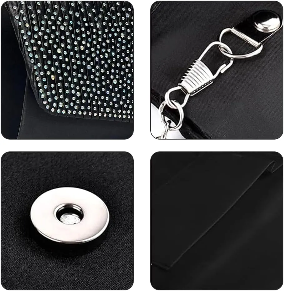 Rhinestone Evening Bag Crystal Bling Purse Sparkly Diamond Clutch Handbag Crossbody Bag for Women Party Club Wedding Prom