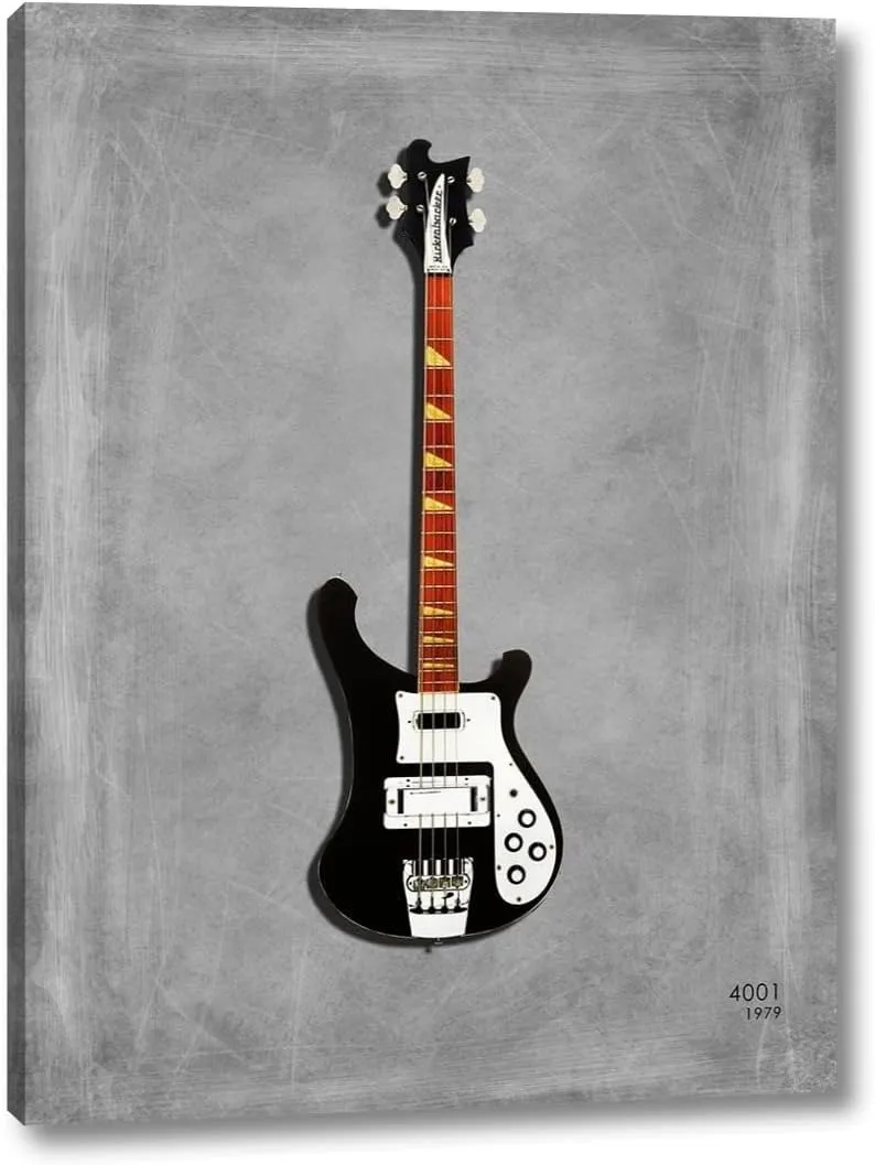 Rickenbacker 4001 1979 by Mark Rogan - 18" x 24" Canvas Art Print Gallery Wrapped - Ready to Hang
