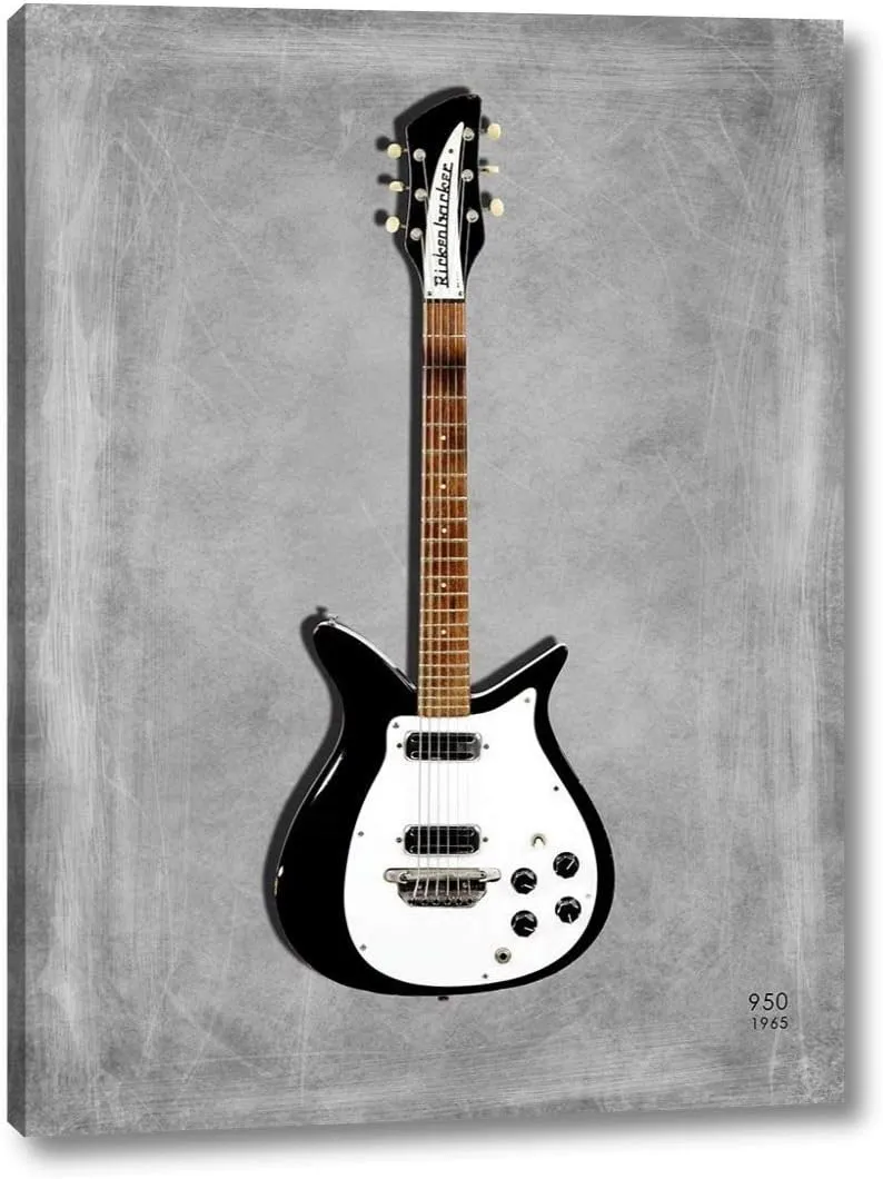 Rickenbacker 950 1965 by Mark Rogan - 12" x 16" Canvas Art Print Gallery Wrapped - Ready to Hang