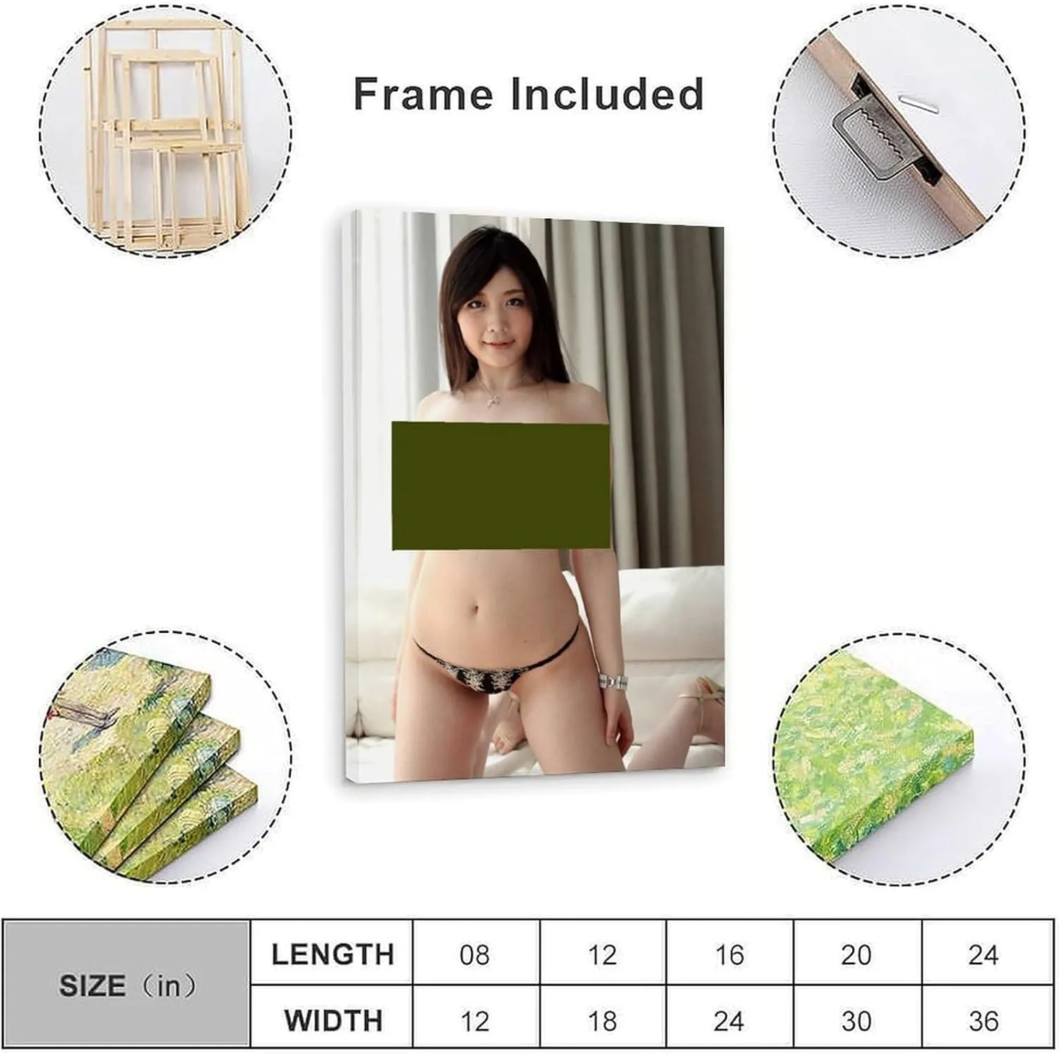 Rie Tachikawa Art Sexy Portrait Poster75Wall Poster Art Canvas Print Living Room Office Bedroom Aesthetic Poster12x18inch(30x45cm) Frame-style