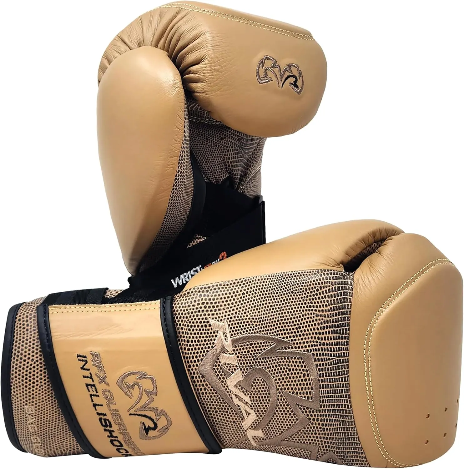 RIVAL RFX-Guerrero D3O Intelli-Shock Bag Gloves, Snake Skin Edition, Wrist Lock 2 V-Strap System, 15 Degree Angled Cuff