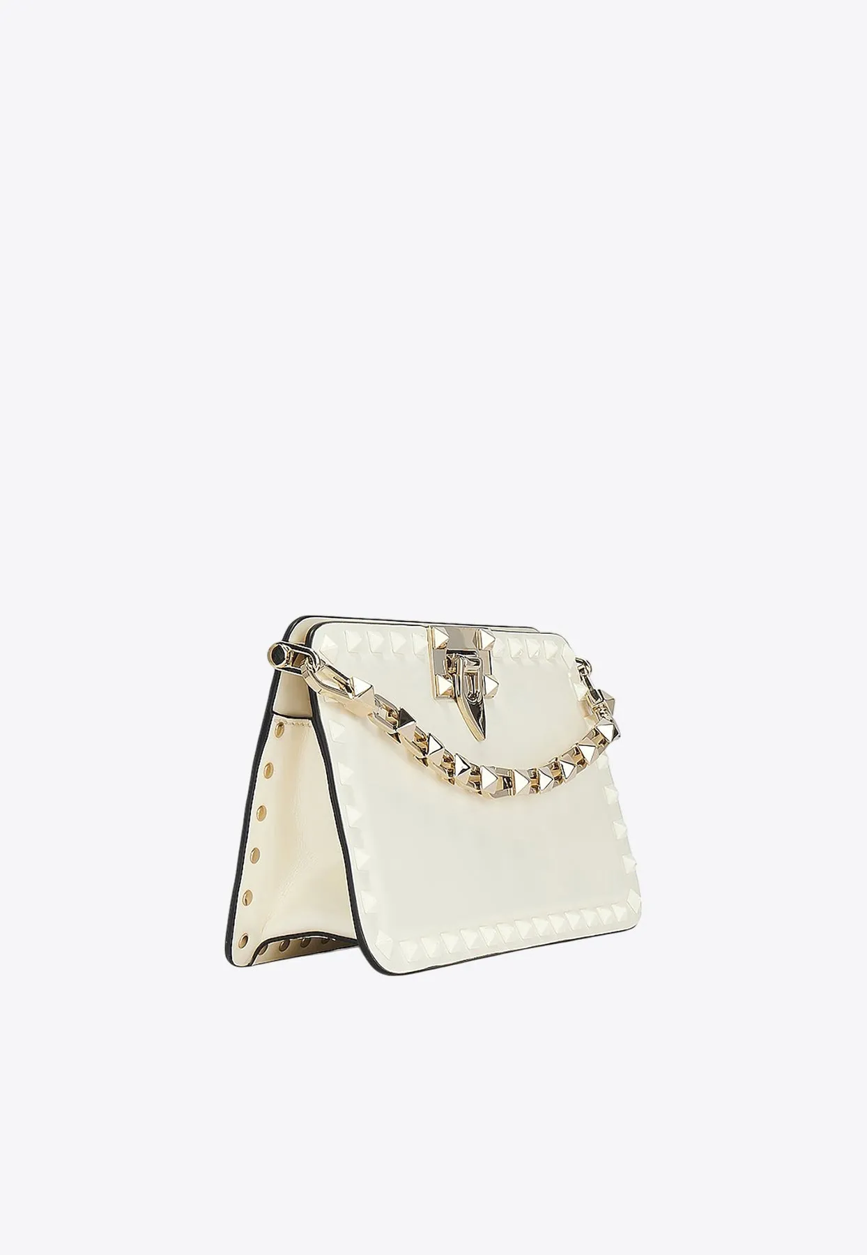 Rockstud Leather Clutch Bag