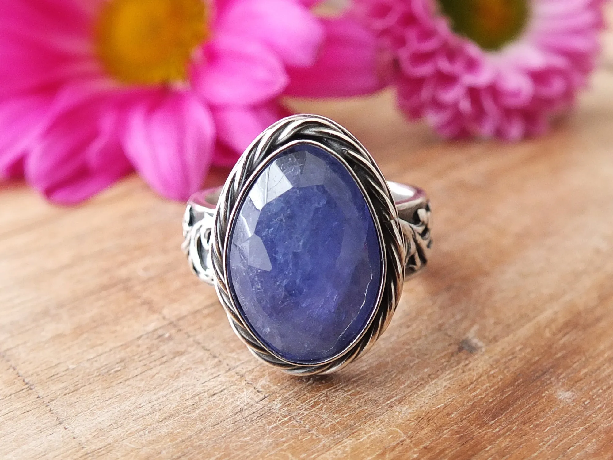 Rose Cut Tanzanite Ring or Pendant (Choose Your Size)