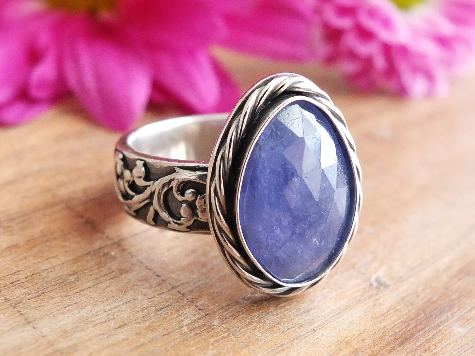 Rose Cut Tanzanite Ring or Pendant (Choose Your Size)